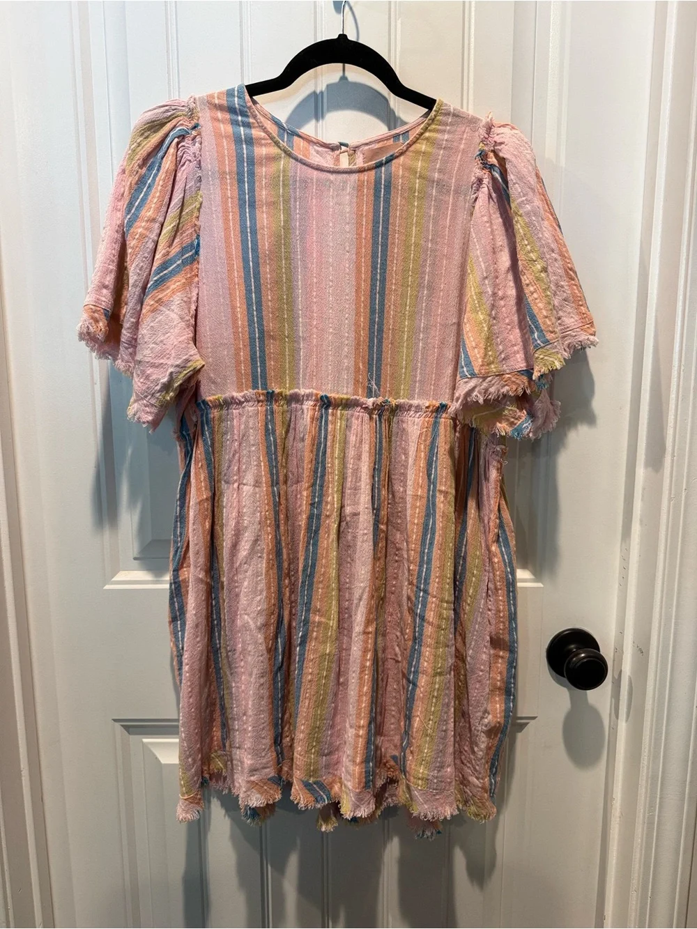 Show Me Your MuMu Pastel Multicolor Stripe Mini Dress - Picture 3 of 5